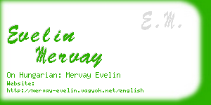 evelin mervay business card